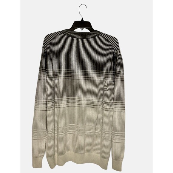 Alfani Sweater Men's XL Ribbed Knit Ombre Striped Pullover Cotton Preppy Winter - Picture 4 of 10